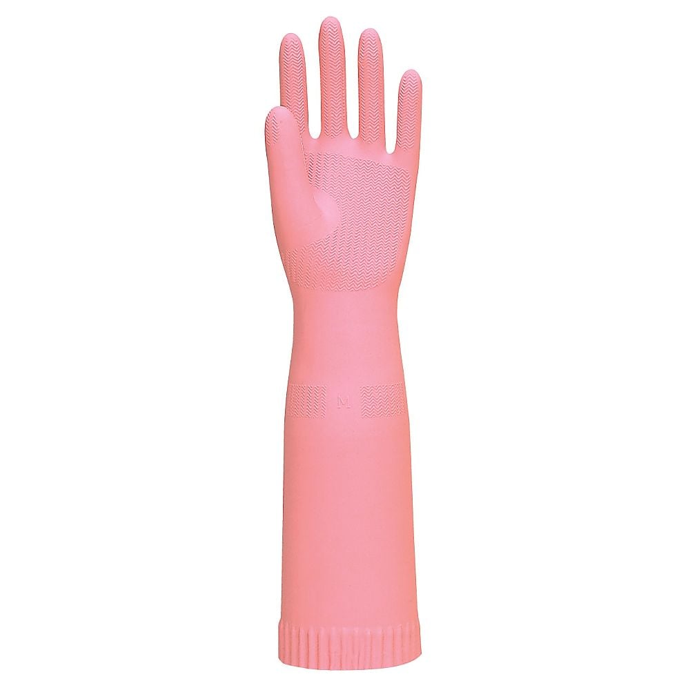 トワローブ天然ゴムあつ手ロング（ピンク）M　215-P-M 1双