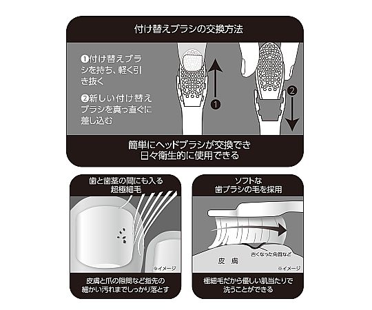 フットブラッシュライオン 使い捨てヘッド30個入り 1袋