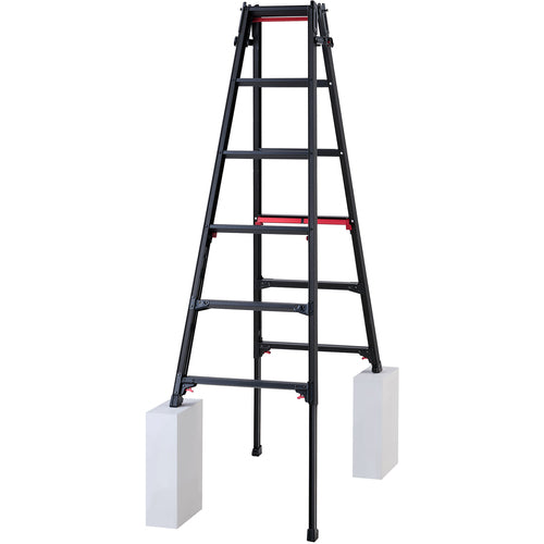 하세가와 다리 신축식 알루미늄 사다리 겸용 각립 RYRLB형 6단 RYRLB-18 1대