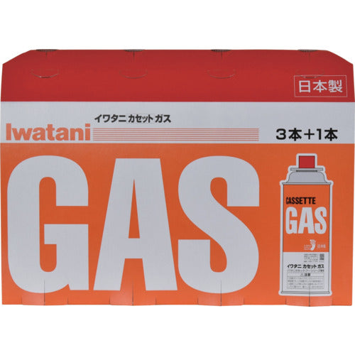 岩谷　【２０２４年１２月末まで期間限定キャンペーン品】　カセットガスボンベ　４本パック　CB-250-OR-4P　1 PK