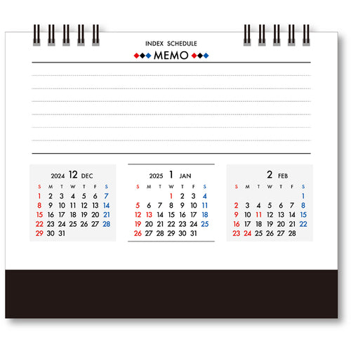 キングコーポ　卓上カレンダー　インデックススケジュール　KC10030_2025　1 冊