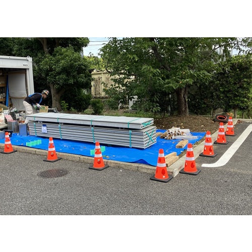 CAR-BOY 천공 콘 450 반사 화이트 블루 CHR-450BL 1개