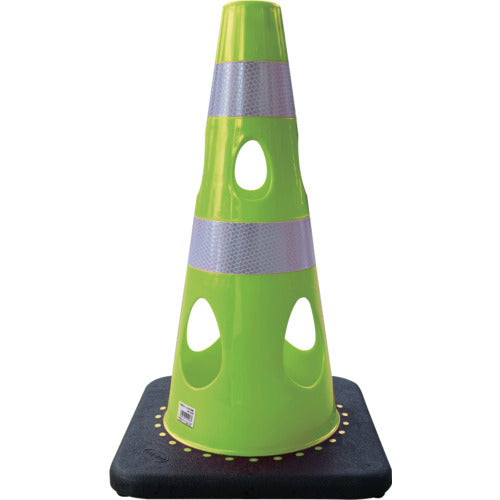 CAR-BOY Perforated Cone 450 Reflective White Green Yellow CHR-450GY 1 piece