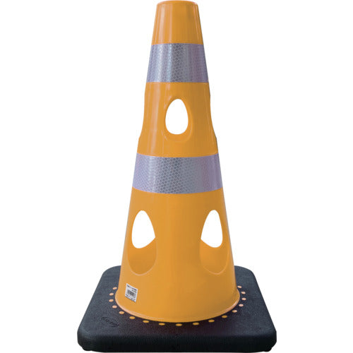 CAR-BOY Perforated Cone 450 Reflective White Yellow CHR-450YE 1 pc