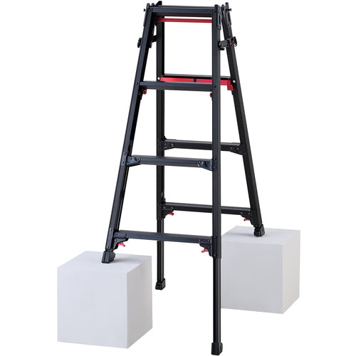 ハセガワ　脚部伸縮脚立　シャガマン　ブラック　４段　RYRB-12　1 台