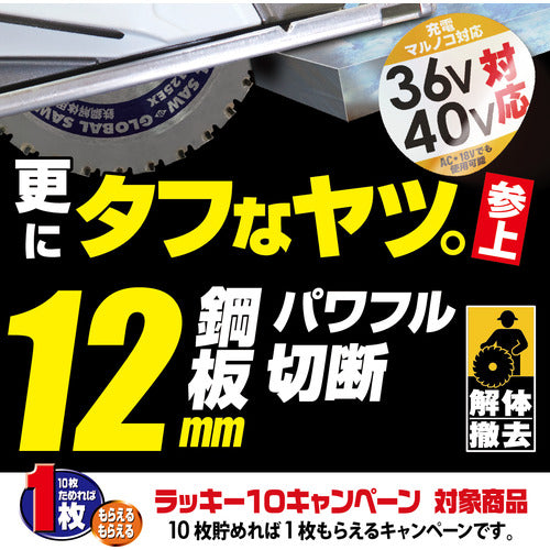 モトユキ　グローバルソー鉄鋼解体用チップソー　１２５ｍｍ　AT-125EX　1 枚