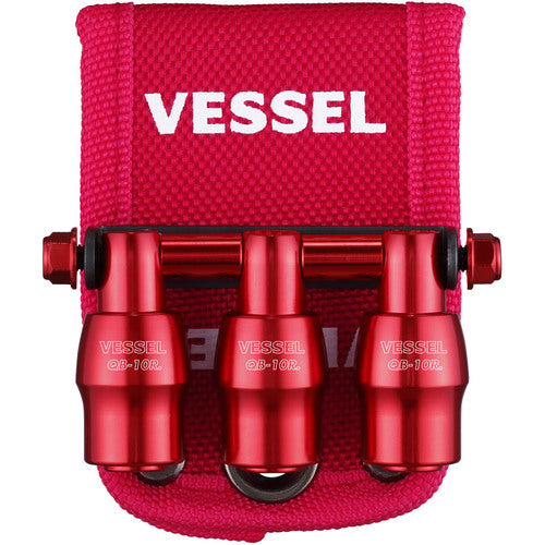 ＶＥＳＳＥＬ　限定クイックキャッチャー３連ホルダー赤　QB-10B3RR　1 個