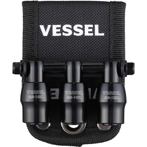 ＶＥＳＳＥＬ　限定クイックキャッチャー３連ホルダー黒　QB-10B3KK　1 個