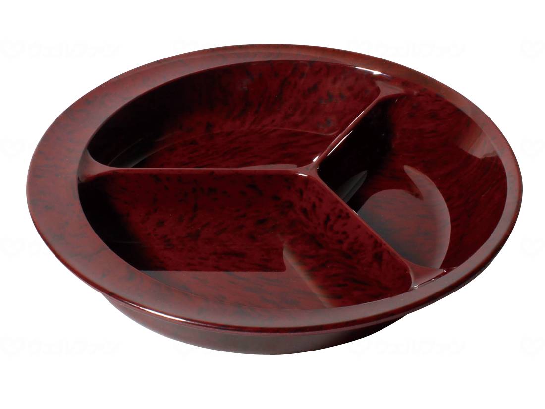 Sanshin Chemical Co., Ltd. Three-compartment Plate, Azuki Pear Texture