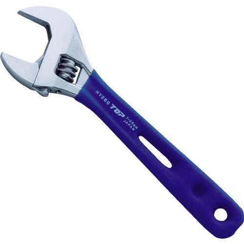 TOP Thin and lightweight wide adjustable wrench Eco Wide 150mm with grip HY-26G 1 piece