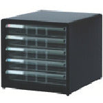 Nakabayashi Document Case Avante V2 Letter Case Shallow 5 Tiers Black AL-55-D 1 Unit