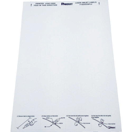 ＰＡＮＤＵＩＴ　レーザープリンタ用光ファイバー用旗型ラベル　ポリオレフィン　白　印字部縦１０．０ｍｍｘ横２６．０ｍｍ　５００枚入り　Ｆ１０２Ｘ２２０ＦＪＪ　F102X220FJJ　1 箱