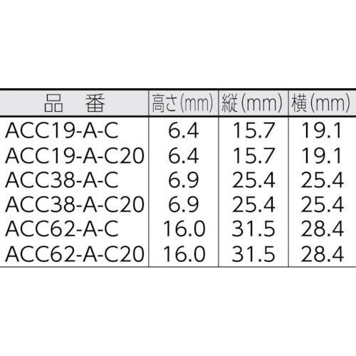 ＰＡＮＤＵＩＴ　固定具　コードクリップ　ゴム系粘着テープ付　ナチュラル１００個入　ACC19-A-C　1 袋