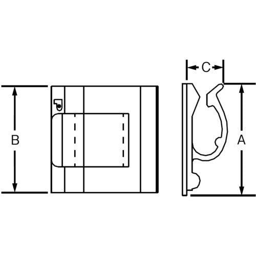 ＰＡＮＤＵＩＴ　固定具　コードクリップ　ゴム系粘着テープ付　ナチュラル１００個入　ACC19-A-C　1 袋