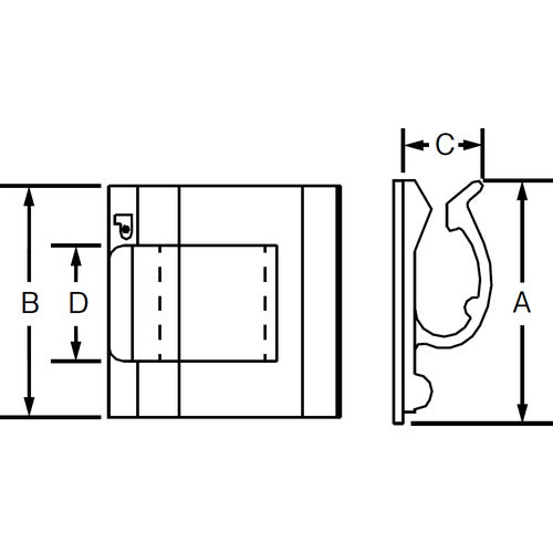 ＰＡＮＤＵＩＴ　固定具　コードクリップ　アクリル系粘着テープ付耐候性黒１００個入　ACC19-AT-C0　1 袋