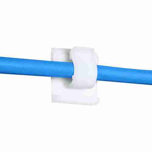 PANDUIT Fixture Cord Clip with Acrylic Adhesive Tape Natural 100 Pieces ACC62-AT-C 1 Bag