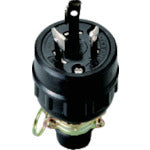 Meiko Rubber Hook Plug, Grounding, 2P, Waterproof, MH7038, 1 pc