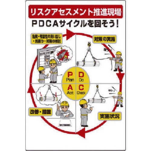 ユニット　リスクアセスメントＰＤＣＡ標識　320-41　1 枚