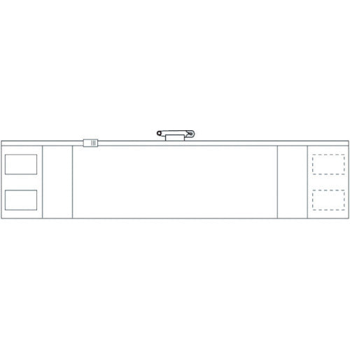 ユニット　ファスナー付腕章白（差し込み式）　軟質ビニール　９０×４２０ｍｍ　366-92A　1 枚