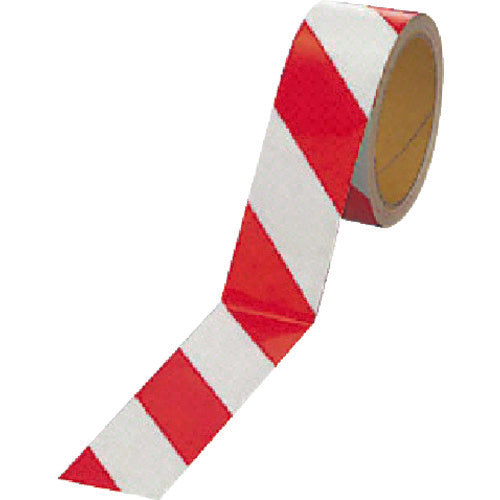 유닛 반사 호랑이 테이프 (적색 / 흰색 폴리 에스테르 수지 필름 45mm 폭 × 10m 374-11 1 권