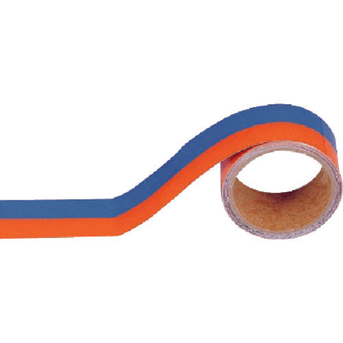 ユニット　配管識別テープ　青／黄赤（小）・アルミ・５０ｍｍ幅Ｘ５ｍ　446-27　1 巻