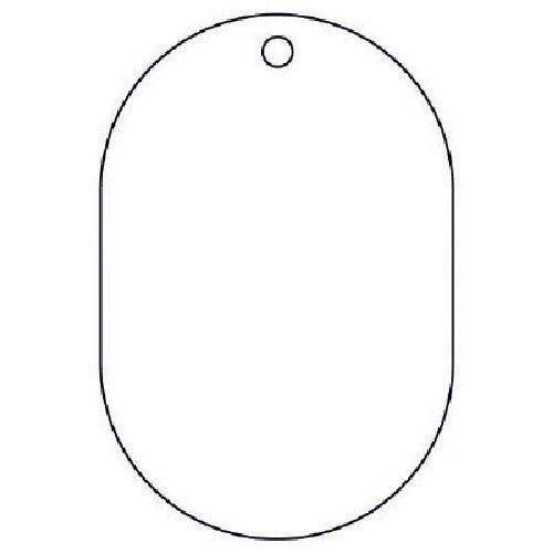 ユニット　バルブ名表示板（小判型）　白無地・５枚組・７０Ｘ４７　459-26　1 組