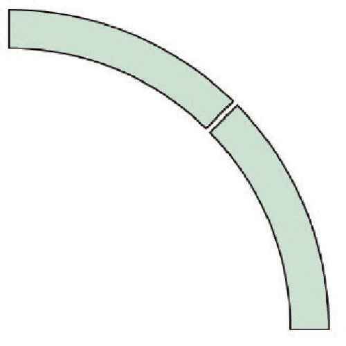 Unit Door Open/Close Indicator Step R-Shaped Luminous PP Sticker 50 Width 819-62 1 Set