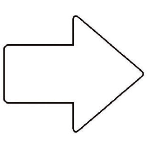 Unit Arrow Sticker Arrow White, Set of 4, 100 x 120 x 50 Width 819-69 1 Set