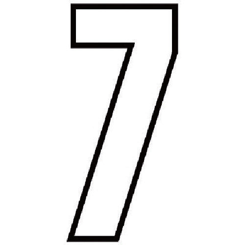 Unit Road Number Display 7 White, Synthetic Rubber, 280 x 1.2 mm Thickness 834-57 1 Sheet