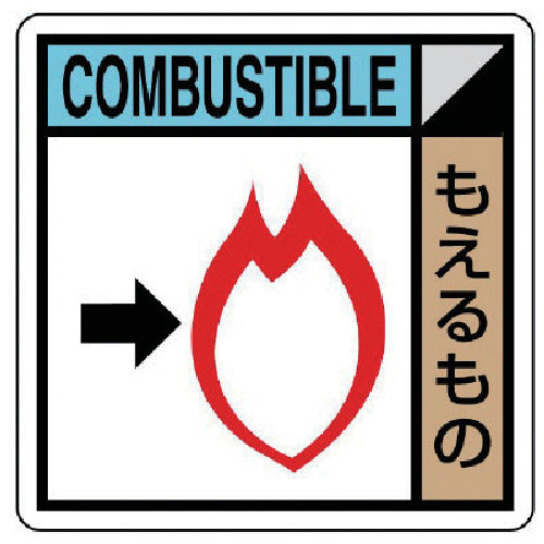 Unit Construction by-product sorting sign Combustible items Eco Uniboard 400 x 400 KK-115 1 sheet