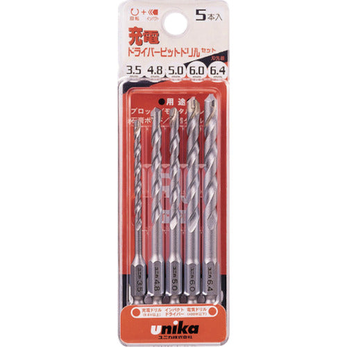 ＵＮＩＫＡ　５本組充電ドライバービットセット　ＤＰＲＪ−５Ｂ　DPRJ-5B　1 Ｓ