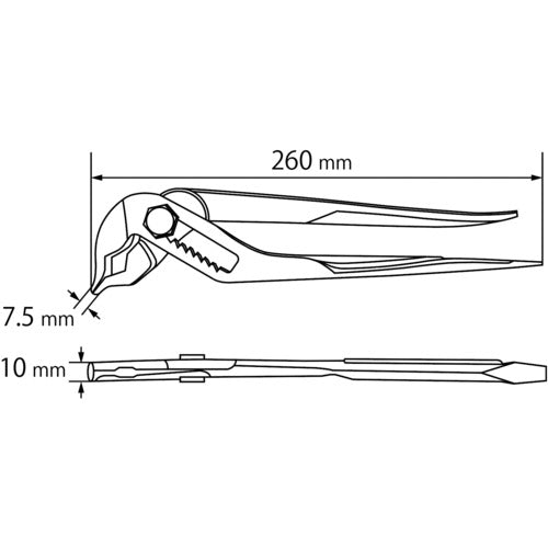 エビ　カランプライヤー（バネ付）　Ｋ２５０　K250　1 丁