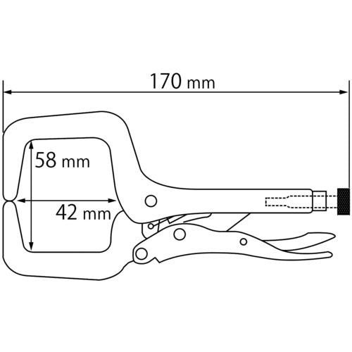 EBI Vice Pliers C-Type 165mm VC150N 1pc