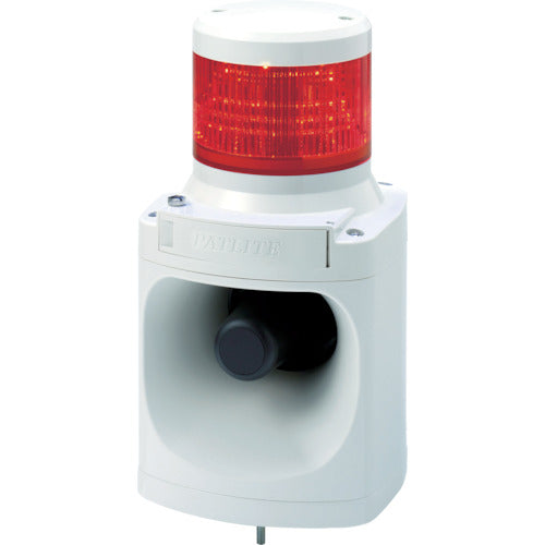 Patlite LED stacked signal light with electronic sound alarm Color: Red LKEH-120FA-R 1 unit