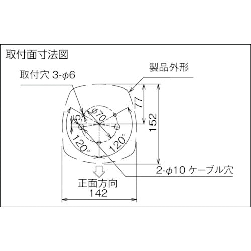 パトライト　ＬＥＤ信号灯付き電子音報知器　LKEH-202FA-RY　1 台