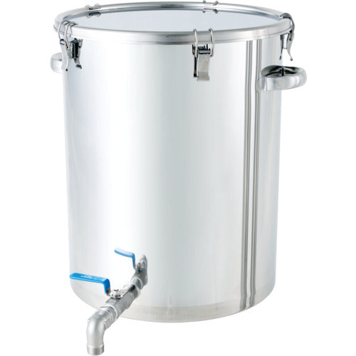 ＭＯＮＯＶＡＴＥ　ステンレスタンク　ストレート密閉タンク（ボールバルブ付）　１００Ｌ　CTHV-47H　1 個