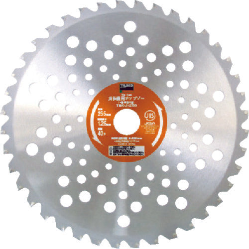 TRUSCO Brushcutter Tip Saw for General Grass Cutting Φ255X25.4X40P TBCJ-255 1 Piece