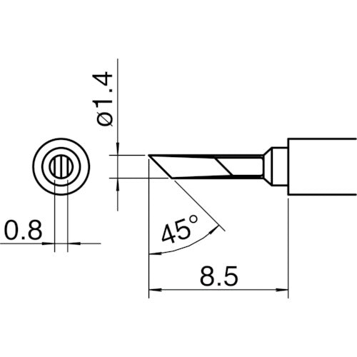 白光　こて先／ＫＮ型　T30-KN　1 本