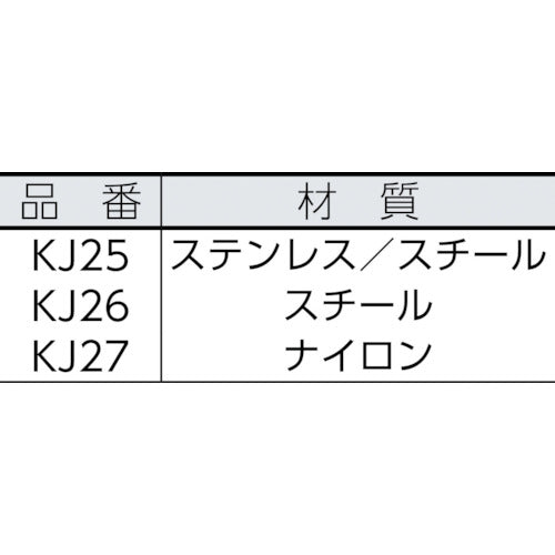 ユタカメイク　金具　シート間仕切り金具セット　１．８ｍｍステンレスワイヤー６ｍ　KJ25　1 袋