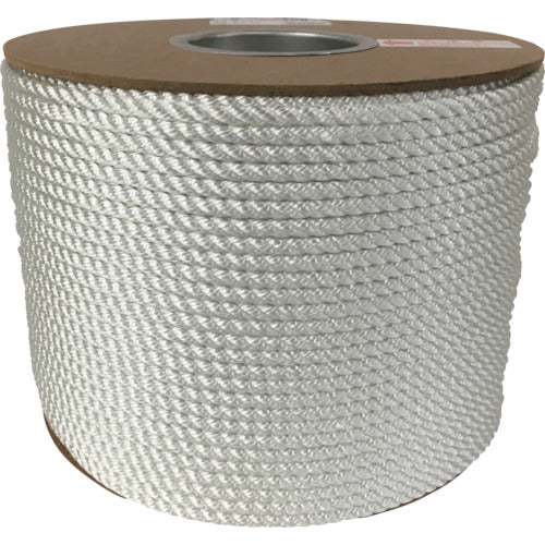 ユタカメイク　ナイロン３打ロープドラム巻　６φ×２００ｍ　PRJ-10　1 巻