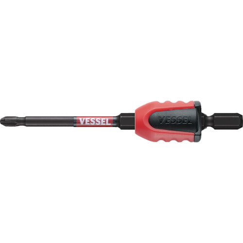 VESSEL Torsion Bit, Stepped Sakisbo Bit, with Screw Mag Catcher, +2 x 100mm (1 piece) NMCS16210 1 piece