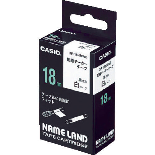 カシオ　ネームランド用配線マーカーテープ１８ｍｍ　XR-18HMWE　1 個