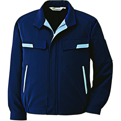 미도리 안전 정전기 대전 방지 작업복 블루존 네이비 사이즈 LL VE77 UE LL 1 착용