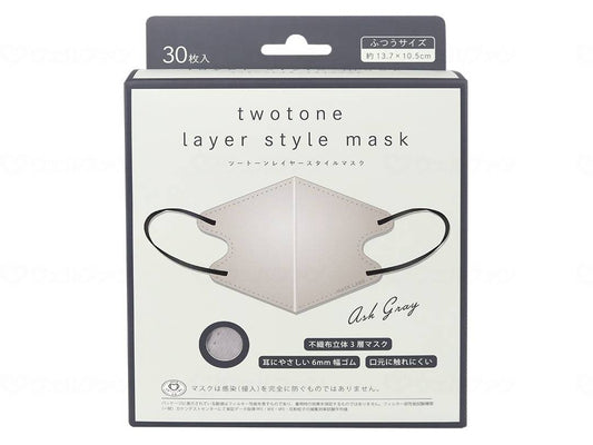 Fuji Two Tone Layer Mask 30P Ash Gray quantity
