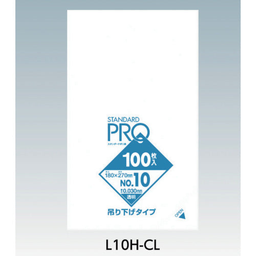 사니 팩 L10H 표준 폴리 가방 매달아 타입 (0.03) 10 호 L10H-CL 1 봉지