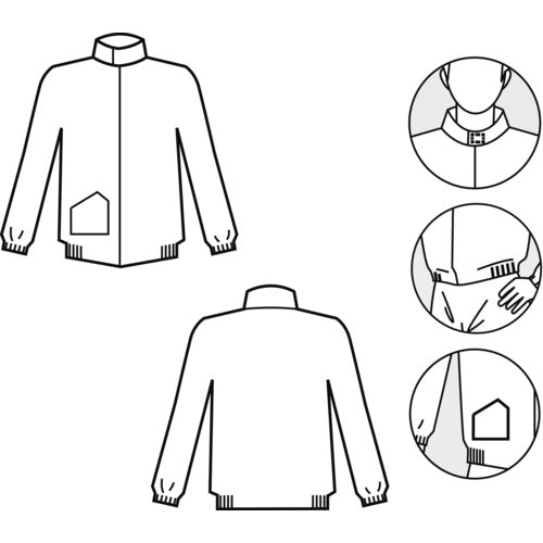 Azeas Tyvek(R) Jumper 2110A Medium Size 2110A-M 1 Piece