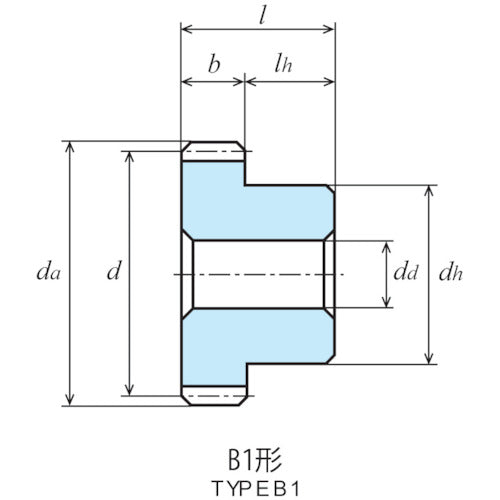 KG S45C평 기어 S1S40B-1010F 모듈 1.0 압력각 20도(병치) BF시리즈 치수 40 형상 B1 S1S40B-1010F 1개