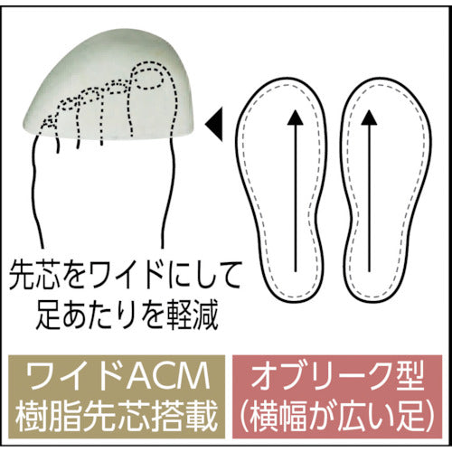 シモン　安全靴　短靴　ＷＳ１１黒静電靴　２５．５ｃｍ　WS11BKS-25.5　1 足