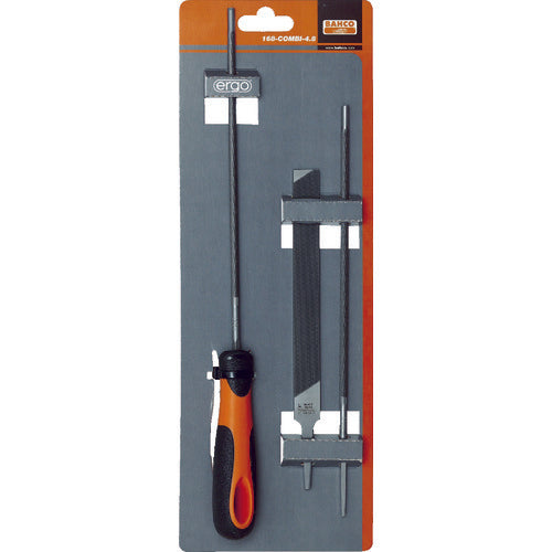 Bahco Ergo Chainsaw File Set Blade Length 200mm Blade Width 4mm 168-COMBI-4.0 1 S