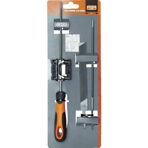Bahco Ergo Chainsaw File Set Blade Length 200mm Blade Width 4.8mm With Guide 168-COMBI-4.8-6920 1 S